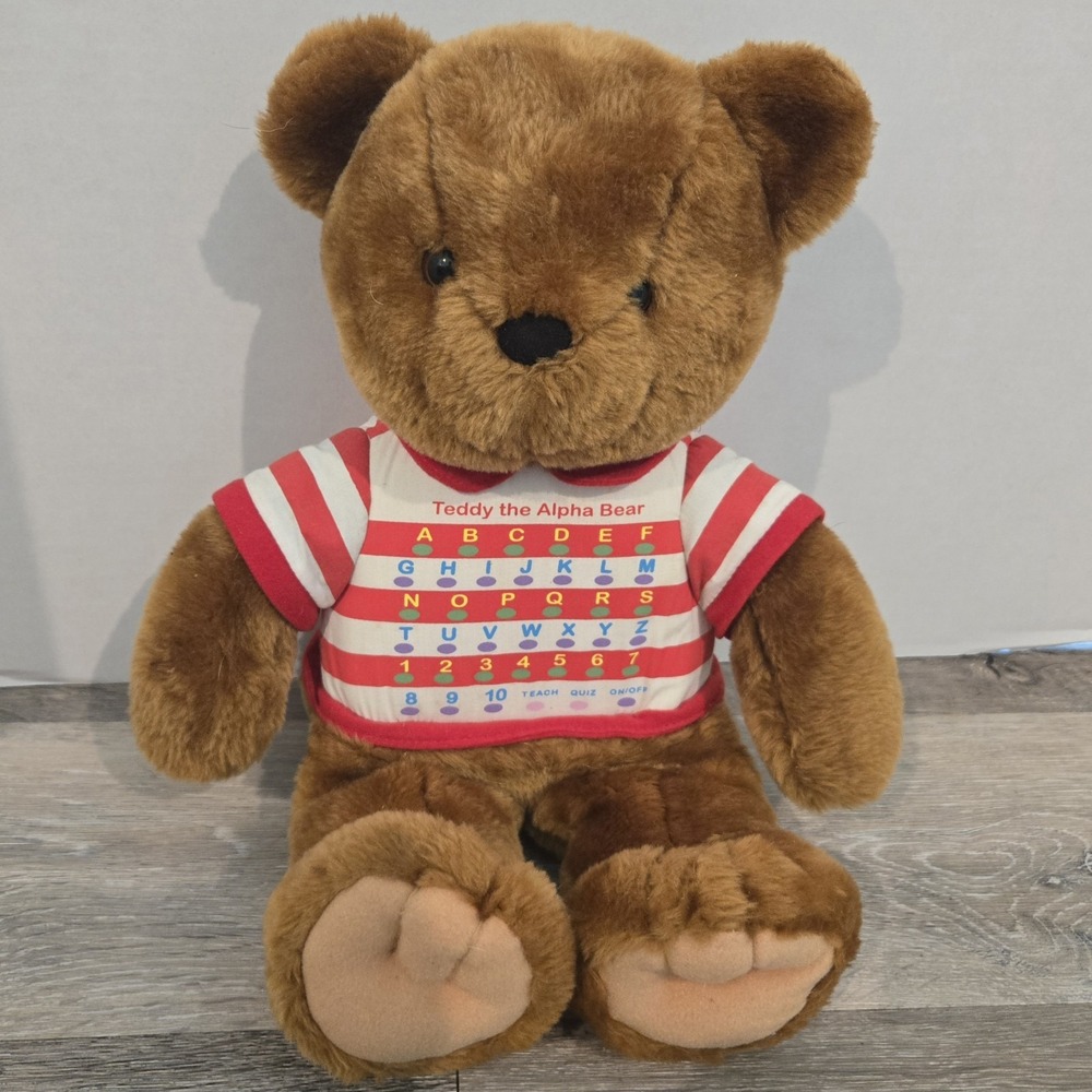 Teddy The Alpha-Bear Plush‎ Talking Stuffed Learning Toy 14" Castlespring Works!